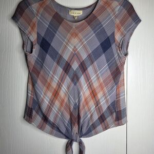 Cloth & Stone Front Tie 100% Cotton Blouse